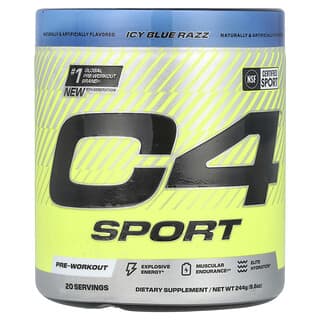 Cellucor, C4 Sport, Pre-Workout, Icy Blue Razz, 8.6 oz (244 g)