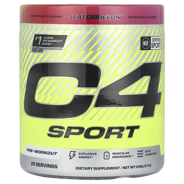C4 / Cellucor, C4 Sport，鍛鍊前配方，西瓜味，8.7 盎司（246 克）