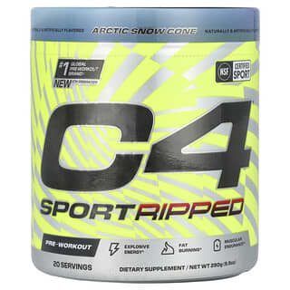 Cellucor, C4 Sport, Ripped, Pre-Workout, Artic Snow Cone, 9.9 oz (280 g)