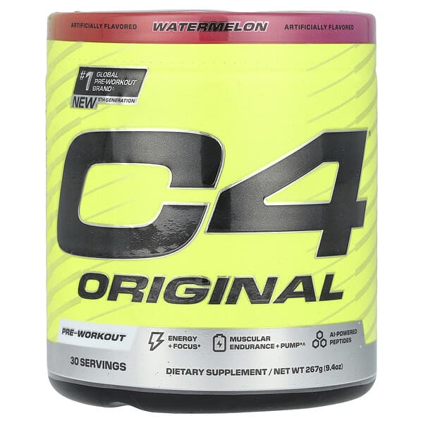 C4 / Cellucor, C4 Original，鍛鍊前配方，西瓜味，9.4 盎司（267 克）