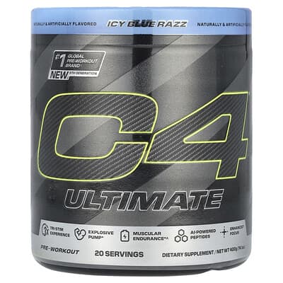 C4 / Cellucor, C4® Ultimate, Pre-Workout, Icy Blue Razz, 14.1 oz (400 g)