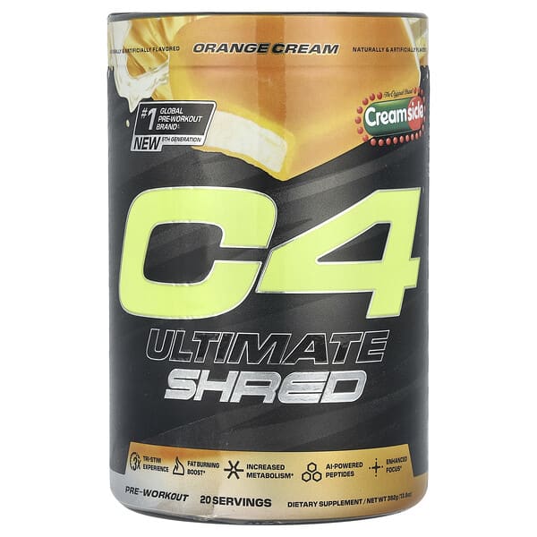 C4 Ultimate Shred, Pre-Workout, Creamsicle® Orange Cream, 13.8 oz (392 g)