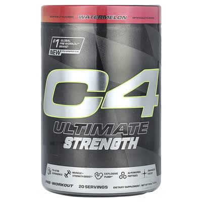 C4 / Cellucor, C4 Ultimate Strength, Pre-Workout, Watermelon, 1.22 lbs (554 g)
