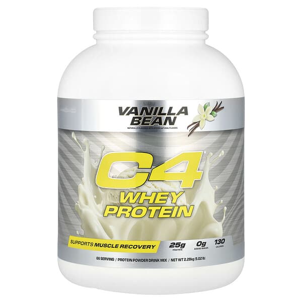 C4 / Cellucor, C4® 유청 단백질, 바닐라빈, 2.28kg(5.02lb)