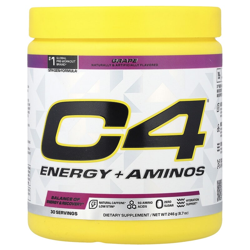 C4® Energy + Aminos, Uva, 246 g (8,7 oz)