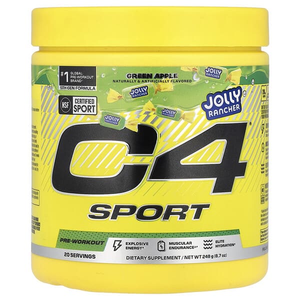 C4® Sport, Pre-Workout, Jolly Rancher Green Apple, 8.7 oz (248 g)