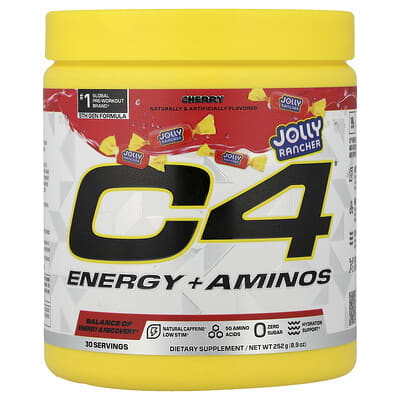 C4 / Cellucor, C4® Energy + Aminos, Jolly Rancher, 8.9 oz (252 g)
