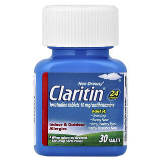 Claritin, Non-Drowsy, таблетки, 24-часовое действие, 10 мг, 30 таблеток