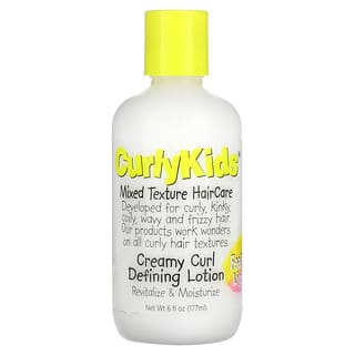 CurlyKids‏, תחליב קרמי להגדרת תלתלים, במרקם קליל, 177 מ"ל (6 אונקיות נוזל)