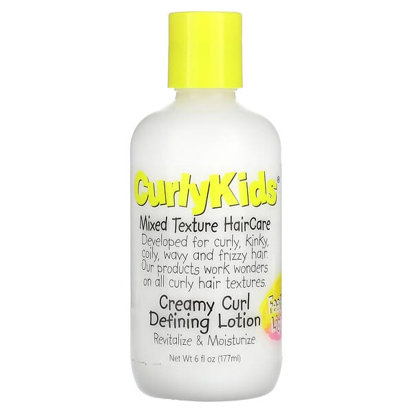 CurlyKids‏, תחליב קרמי להגדרת תלתלים, במרקם קליל, 177 מ"ל (6 אונקיות נוזל)