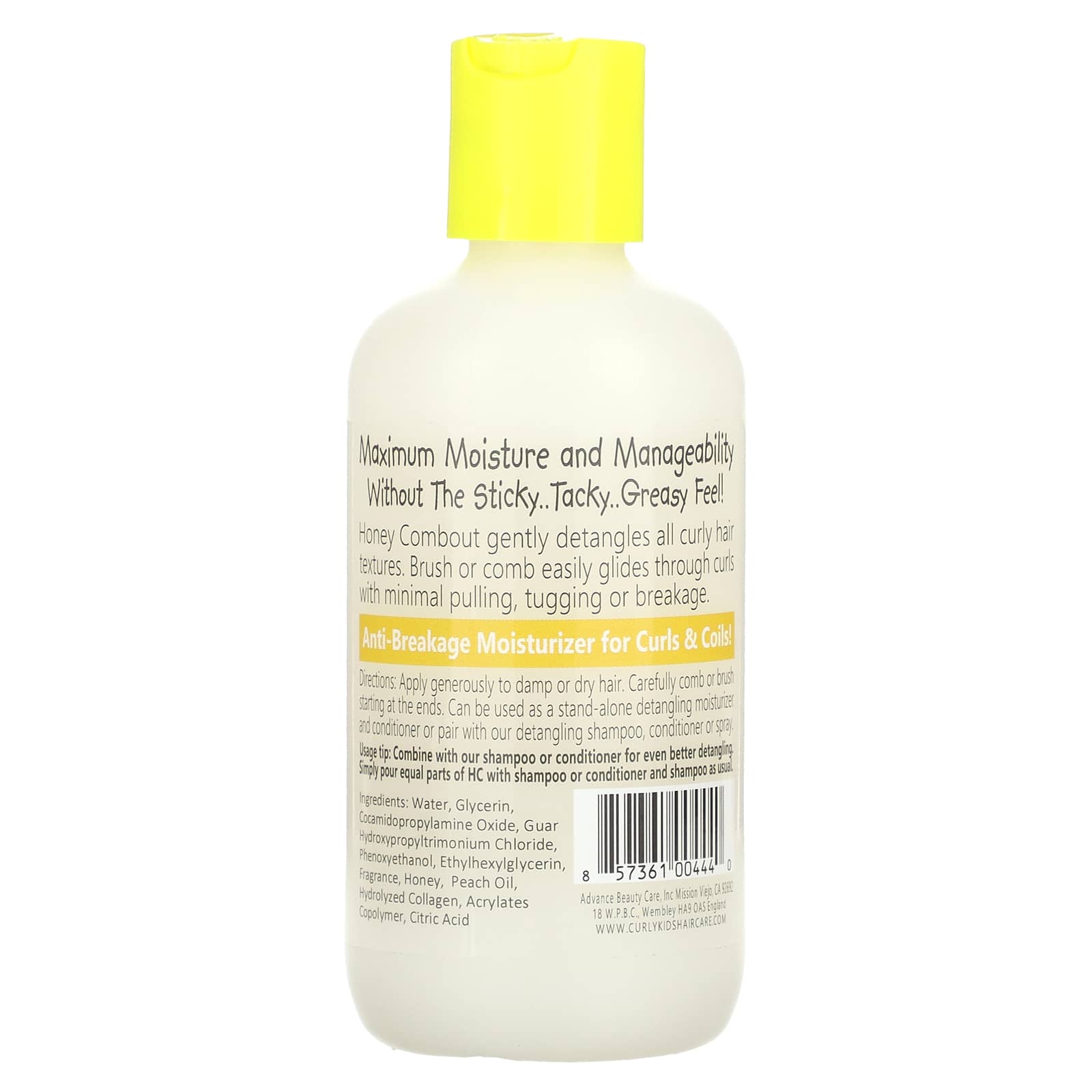 CurlyKids Honey Combout Moisturizing Detangler Honey Peach 6 Fl Oz curlykids-honey-combout-moisturizing-detangler-honey-peach-6-fl-oz