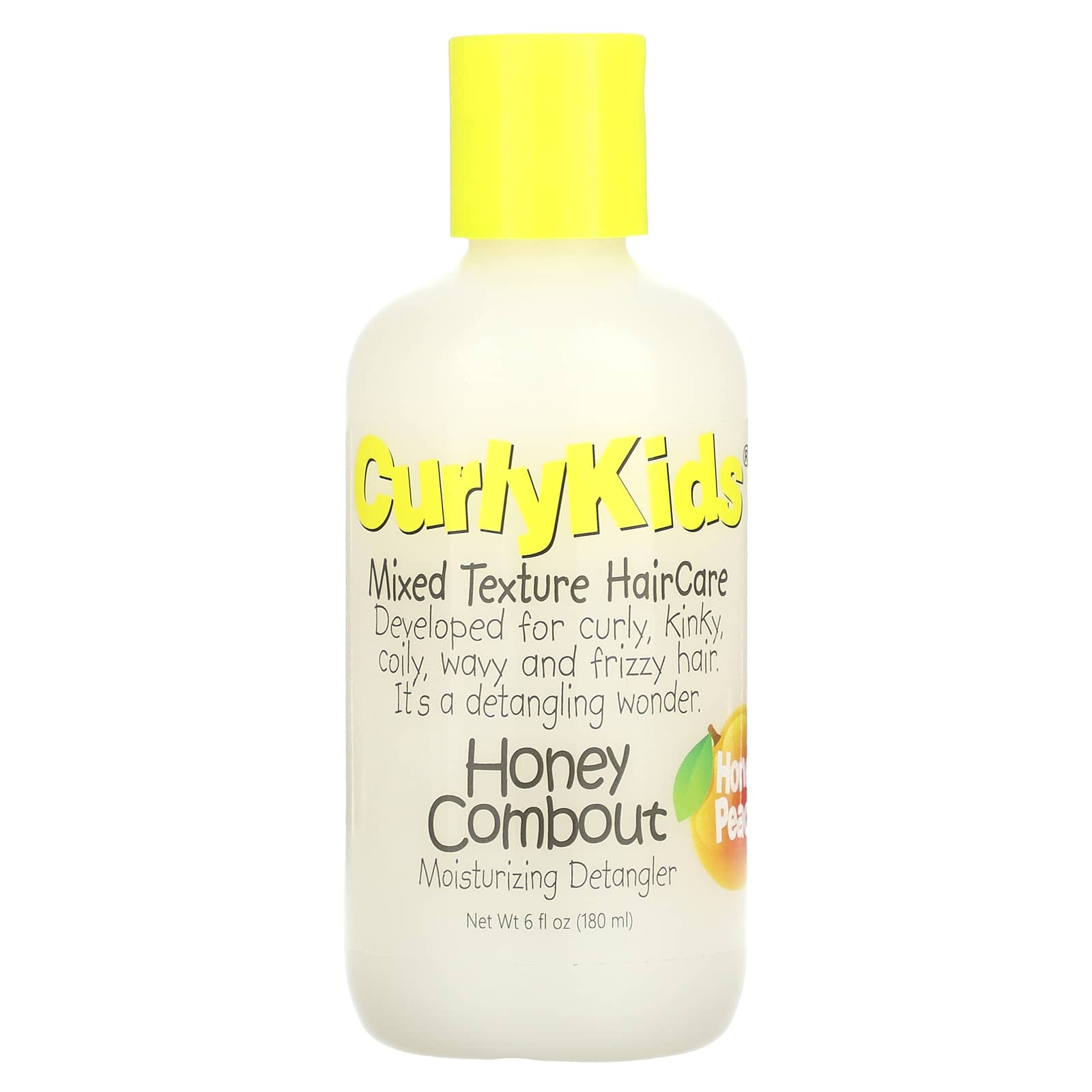 CurlyKids Honey Combout Moisturizing Detangler Honey Peach 6 Fl Oz curlykids-honey-combout-moisturizing-detangler-honey-peach-6-fl-oz