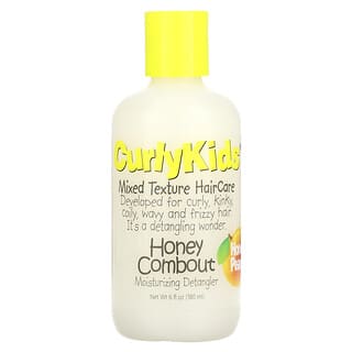 CurlyKids, Desenredante humectante Honey Combout, Miel y melocotón, 180 ml (6 oz. Líq.)