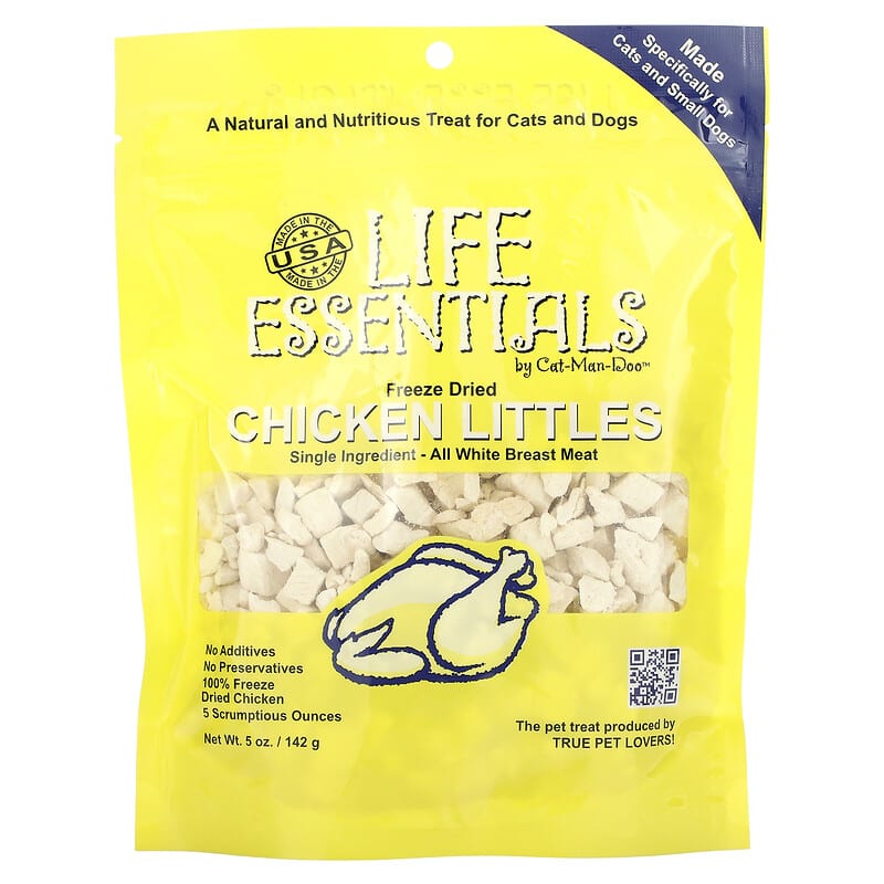 Life Essentials, trocitos de pollo deshidratado congelado, 5 oz (142 g)