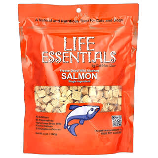 Cat-Man-Doo, Life Essentials, Salmon Liar Alaska Kering Beku, Untuk Kucing dan Anjing, 142 g (5 ons)