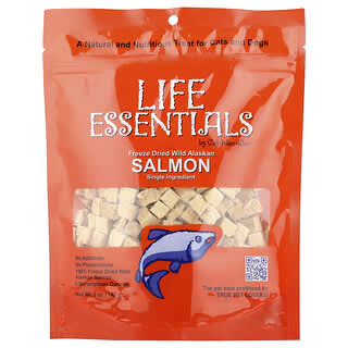 كات-مان-دوو‏, Life Essentials، سلمون ألاسكا بري مجفف بالتجميد، للقطط والكلاب، 5 أونصات (142 جم)