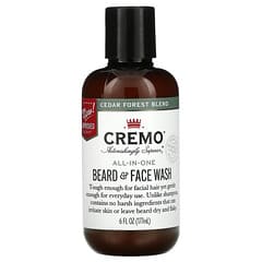 Cremo, Limpiador facial y para barba todo en uno, Mezcla Cedar Forest, 177 ml (6 oz. Líq.)
