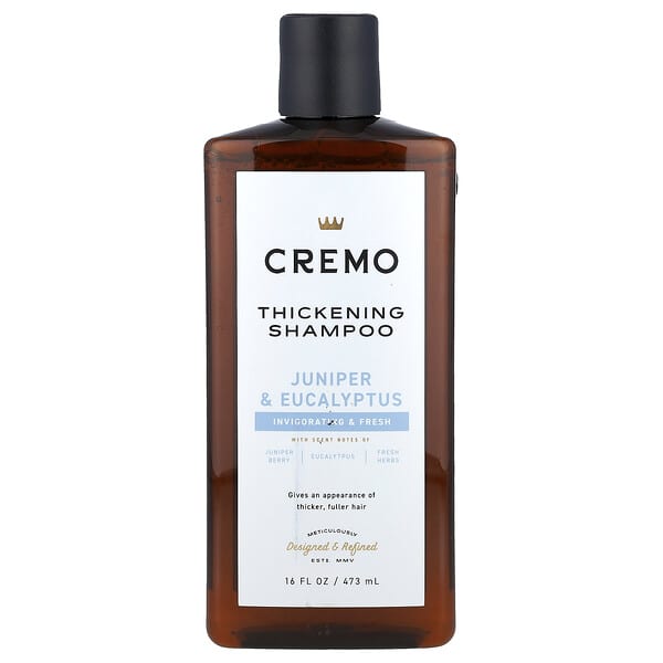 Cremo, Thickening Shampoo, Juniper & Eucalyptus,  16 fl oz (473 ml)
