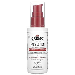 Cremo, 顔用日焼け止めローション、日焼けを予防、SPF数値20、59ml（2液量オンス）