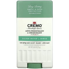 Cremo, Anti-Perspirant & Deodorant, No. 10, Silver Water & Birch, 2.65 oz (75 g) (Discontinued Item) 