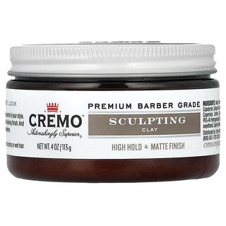 Cremo, Premium Barber Grade Sculpting Clay, High Hold & Matte Finish, 4 oz (113 g)