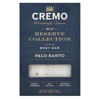 Cremo, Collection Reserve, Barre exfoliante pour le corps, Palo Santa, 170 g