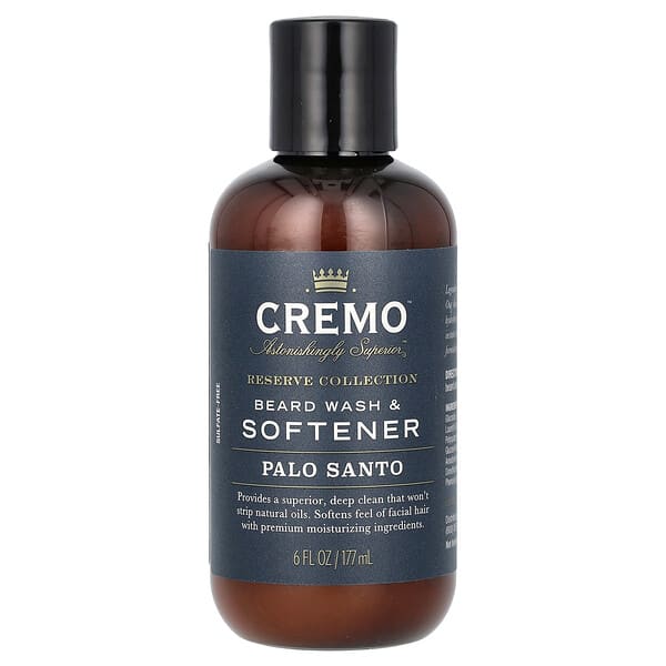 Cremo, Reserve Collection, Beard Wash &amp; Softener, Palo Santo, 6 fl oz (177 ml)