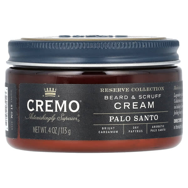 Cremo, Reserve Collection, Beard &amp; Scruff Cream, Palo Santo, 4 oz (113 g)