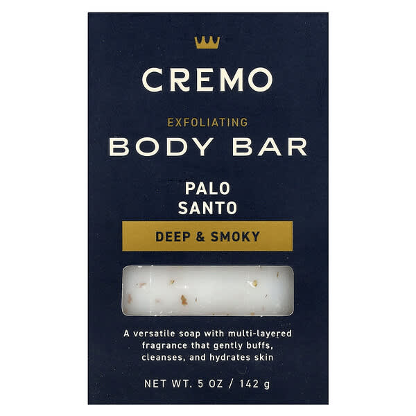 Cremo, 각질 제거 바디 바, 팔로산토, 142g(5oz)