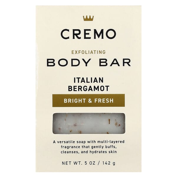 Cremo, Baton złuszczający do ciała z włoską bergamotką, 142 g