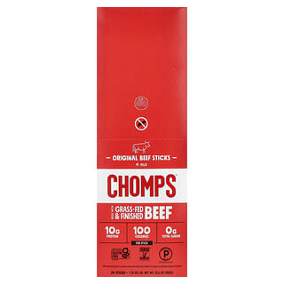 Chomps, Original Beef Sticks, Mild, 24 Sticks, 1.15 oz (32 g) Each