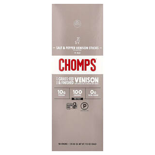 تشومبس‏, Venison Sticks, Mild, Salt & Pepper, 10 Pack, 1.15 oz (32 g)