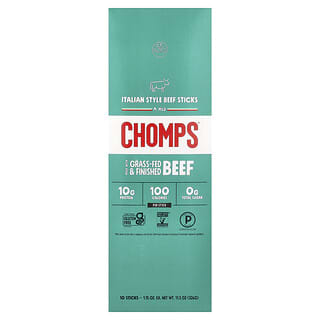 Chomps, Beef Sticks, Italian Style, Mild, 10 Pack, 1.15 oz (32 g) Each