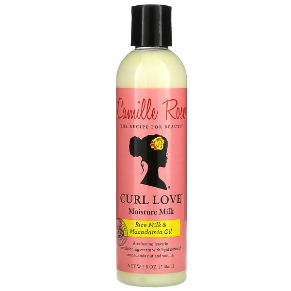 Camille Rose, Curl Love® 保溼乳液，免洗調理霜，米漿和澳洲堅果油，8 盎司（240 毫升）