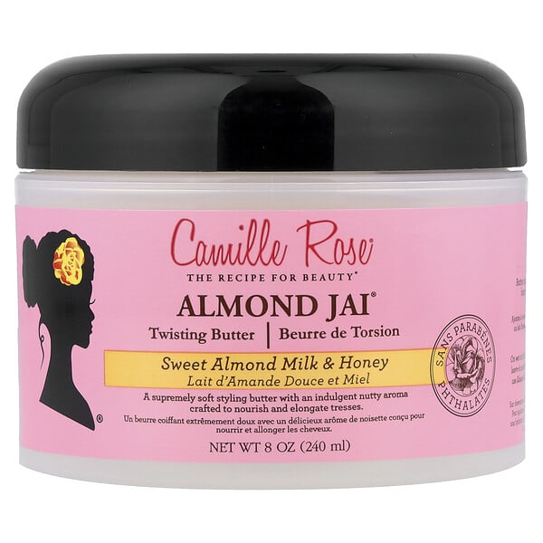 Camille Rose, Almond Jai® 트위스팅 버터, 달콤한 아몬드 우유 & 꿀, 240ml(8oz)