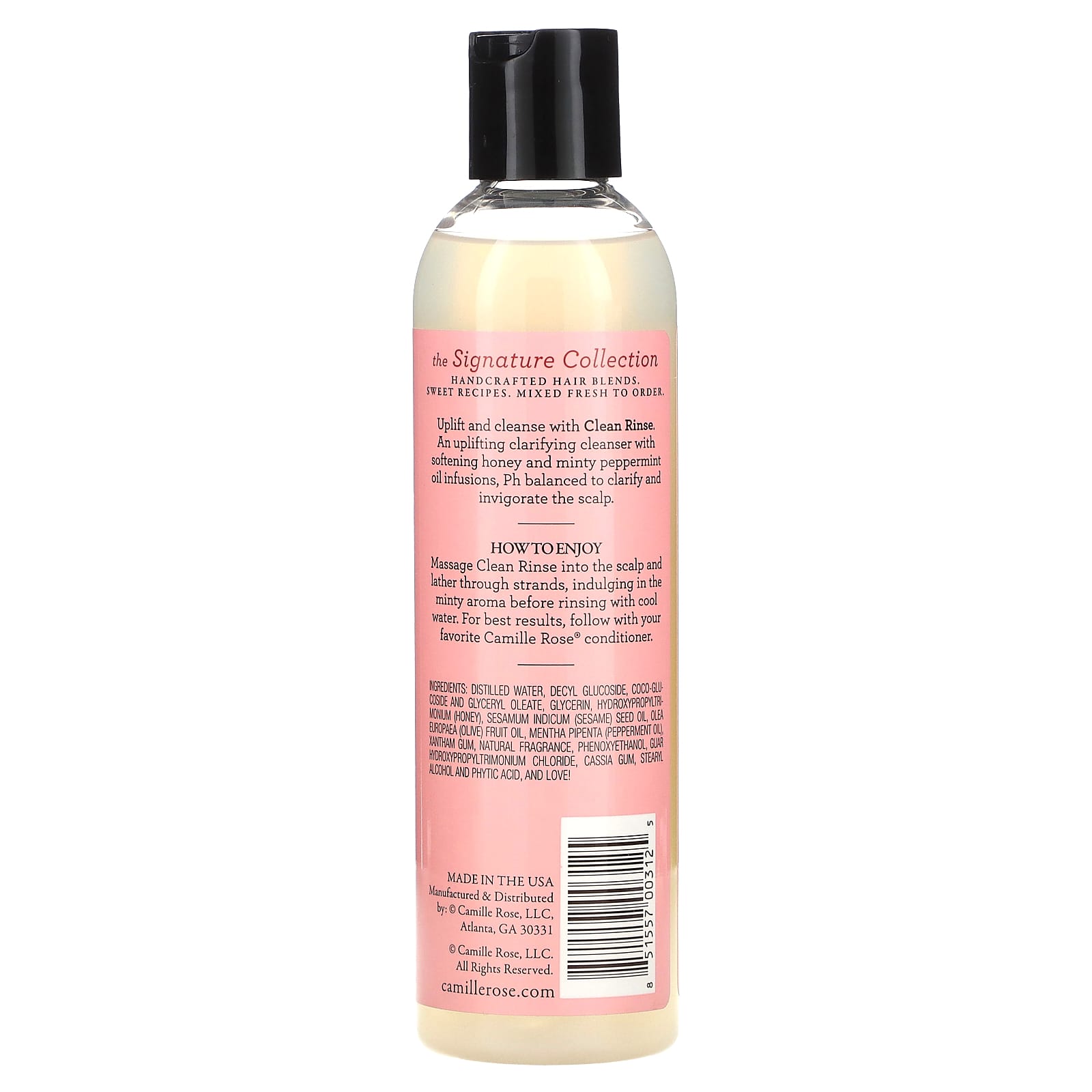 Camille Rose, Clean Rinse, Moisturizing & Clarifying Shampoo, Honey ...