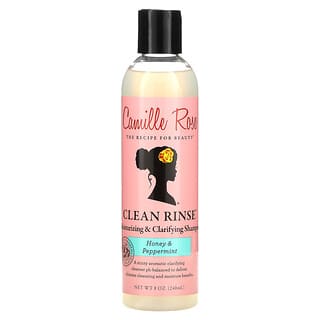 Camille Rose, Rinçage propre, Shampooing hydratant et clarifiant, Miel et menthe poivrée, 240 ml