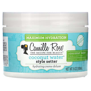 Camille Rose, Agua de coco para fijar el estilo, Máxima hidratación, 240 ml (8 oz)