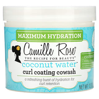Camille Rose, Agua de coco, CoWash para cubrir rizos, Máxima hidratación, 354 ml (12 oz)
