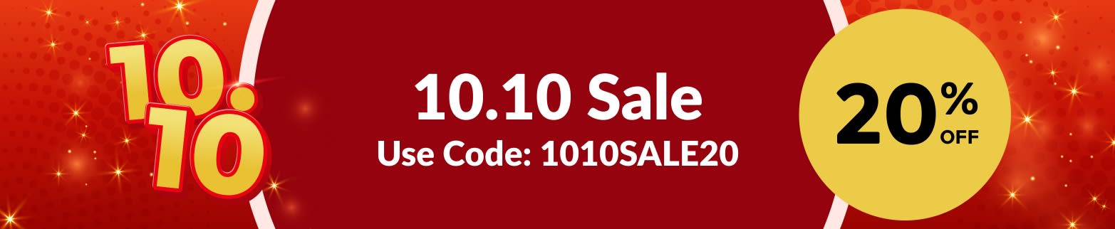 10.10 SALE. 20% OFF WITH CODE: 1010SALE20