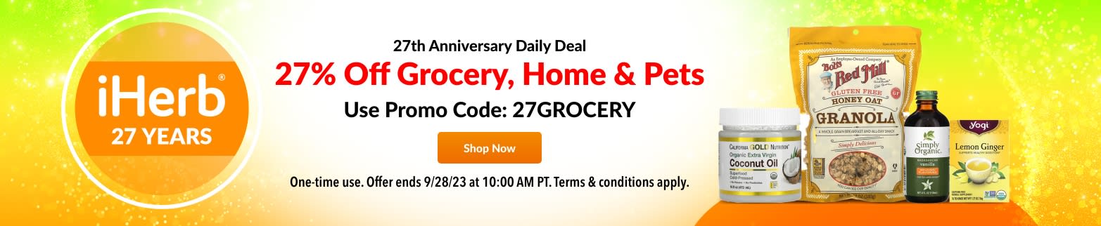 27% OFF GROCERY, HOME AND PETS
