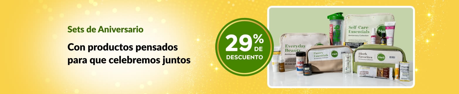 Celebra el 29.º Aniversario de iHerb con sets edición limitada y un 29% en lo mejor en belleza, baño y cuidado personal.