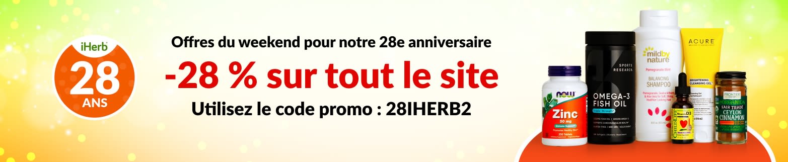 28 % DE RÉDUCTION SUR TOUT LE SITE