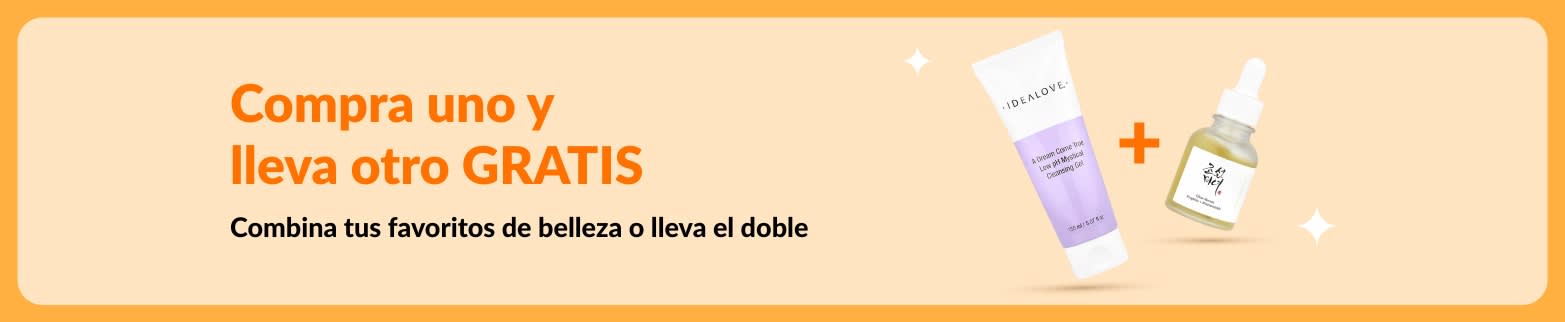 Oferta de belleza 2x1 para combinar tus productos de belleza favoritos.