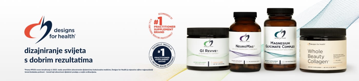 Kupujte wellness proizvode brenda Designs for Health – uključujući GI Revive, NeuroMag i Collagen.