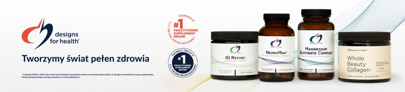 Kup produkty zdrowotne marki Designs for Health – w tym GI Revive, NeuroMag i Collagen.