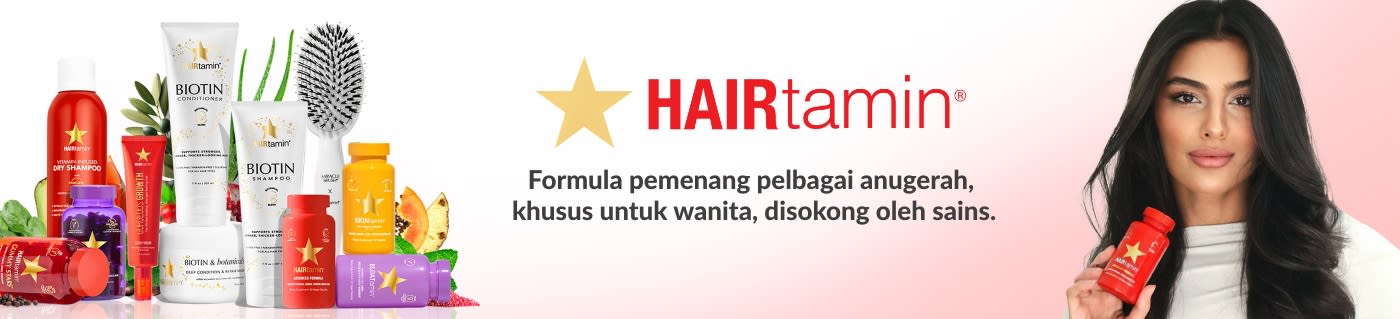 HAIRtamin® Formula pemenang pelbagai anugerah, khusus untuk wanita dan disokong oleh sains.