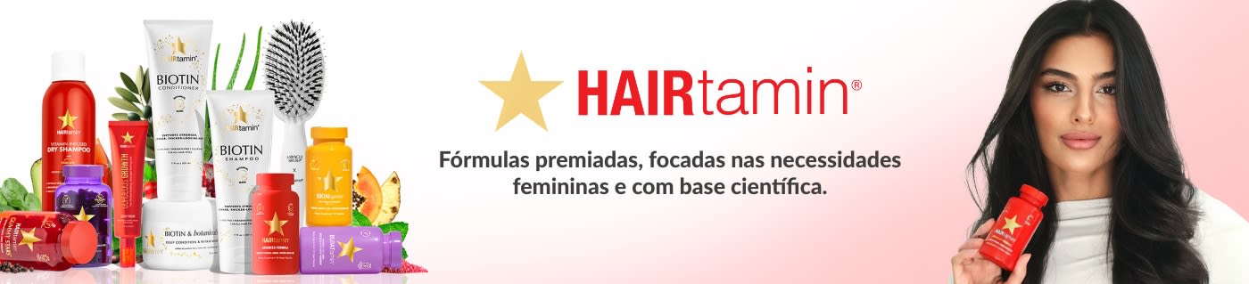HAIRtamin® Fórmulas premiadas, focadas nas necessidades femininas e com base científica.