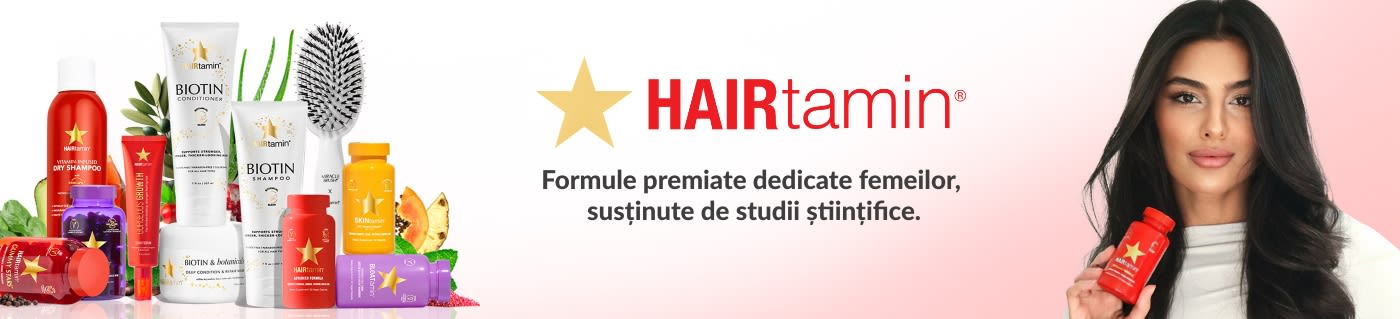 HAIRtamin® - Formule premiate dedicate femeilor, susținute de studii științifice.