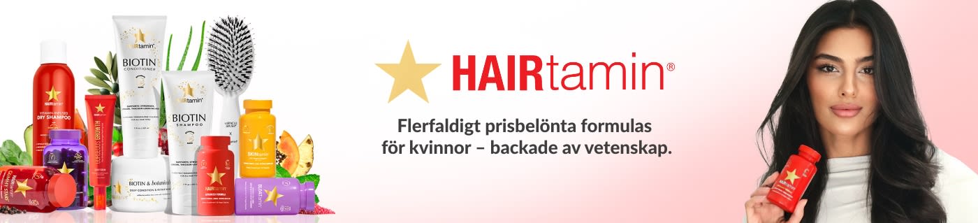 HAIRtamin® Flerfaldigt prisbelönta formulas för kvinnor – backade av vetenskap.